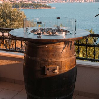 Boutique barrel 100 x 100 cm h 110 cm voor 6 + personen