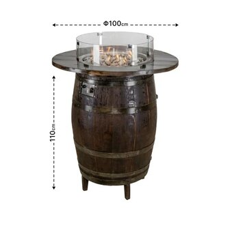 Boutique barrel 100 x 100 cm h 110 cm voor 6 + personen