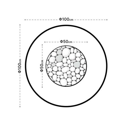 Boutique barrel 100 x 100 cm h 110 cm voor 6 + personen